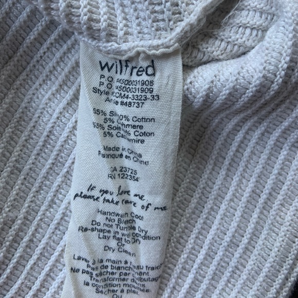 ARITZIA Wilfred cotton/silk/cashmere ribbed sweater - Picture 5 of 5